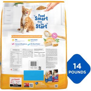 Kitten Chow Year One Essentials Nutrients with Real Chicken High-Protein Kitten Dry Cat Food, 14-lb bag