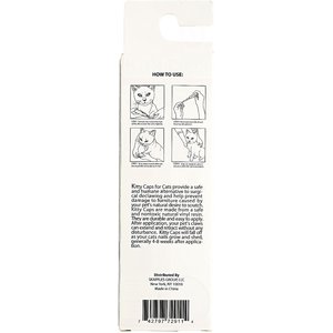 Kitty Caps Cat Nail Caps, Medium, Black with Gray Tips & Baby Blue