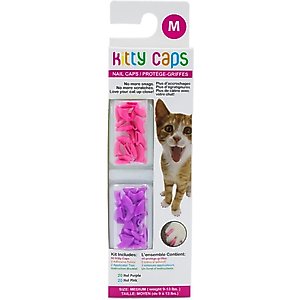 Kitty Caps Cat Nail Caps, Medium, Hot Purple & Hot Pink