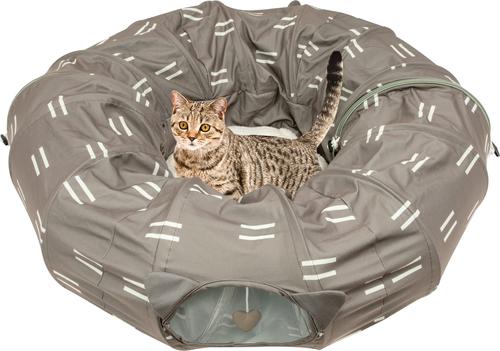 Show full view: Kitty City Cat Tunnel Bed Cat Bed, Medium, Brown slide 4 of 12