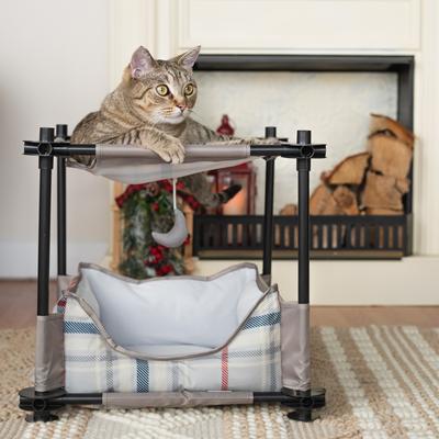 Show full view: Kitty City Claw Indoor Mega Kit Cat Furniture Cat Bed, Gray, Medium slide 5 of 10