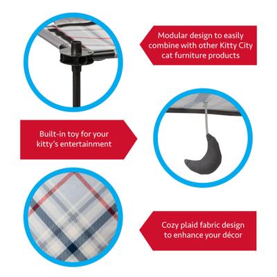 Show full view: Kitty City Claw Indoor Mega Kit Cat Furniture Cat Bed, Gray, Medium slide 4 of 10