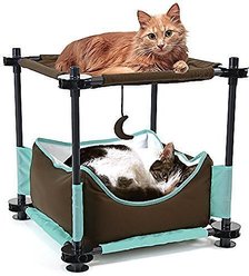 Kitty City Claw Sleeper 17.25-in Faux Fleece Cat Tree, Green