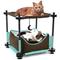 Show in main carousel: Kitty City Claw Sleeper 17.25-in Faux Fleece Cat Tree, Green slide 1 of 5