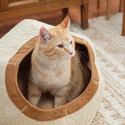 Show full view: Kitty City Felt Round Bed Cat Bed, Gray, Medium slide 9 of 11