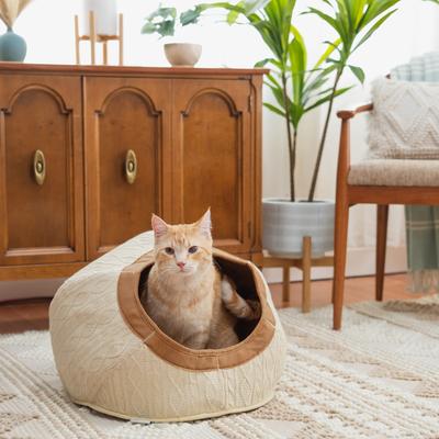 Show full view: Kitty City Felt Round Bed Cat Bed, Gray, Medium slide 8 of 11