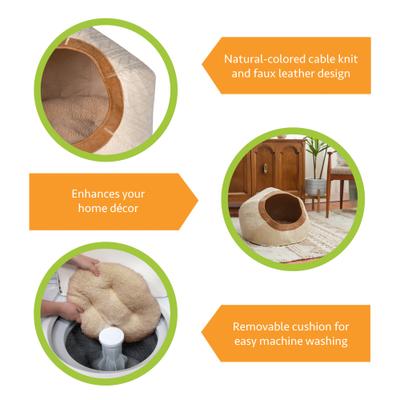 Show full view: Kitty City Felt Round Bed Cat Bed, Gray, Medium slide 6 of 11