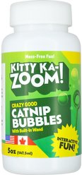 Kitty Ka-Zoom Bubbles with Built-In Wand Catnip Liquid, 5-fl oz bottle