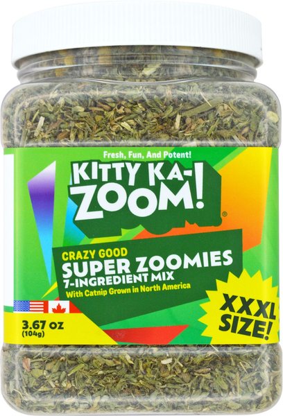 Kitty Ka-Zoom Super Zoomies Mix Catnip, 3.67-oz jar