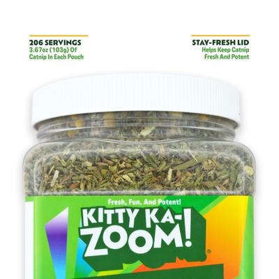 Show full view: Kitty Ka-Zoom Super Zoomies Mix Catnip, 3.67-oz jar slide 4 of 6