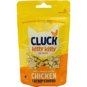 Kitty Kitty Cluck Catnip Coated Chicken Grain-Free Freeze-Dried Cat Treats, 0.75-oz bag