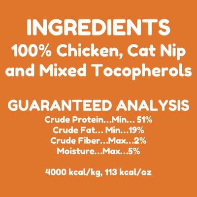 Show full view: Kitty Kitty Cluck Catnip Coated Chicken Grain-Free Freeze-Dried Cat Treats, 0.75-oz bag slide 9 of 10