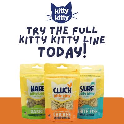 Show full view: Kitty Kitty Cluck Catnip Coated Chicken Grain-Free Freeze-Dried Cat Treats, 0.75-oz bag slide 8 of 10