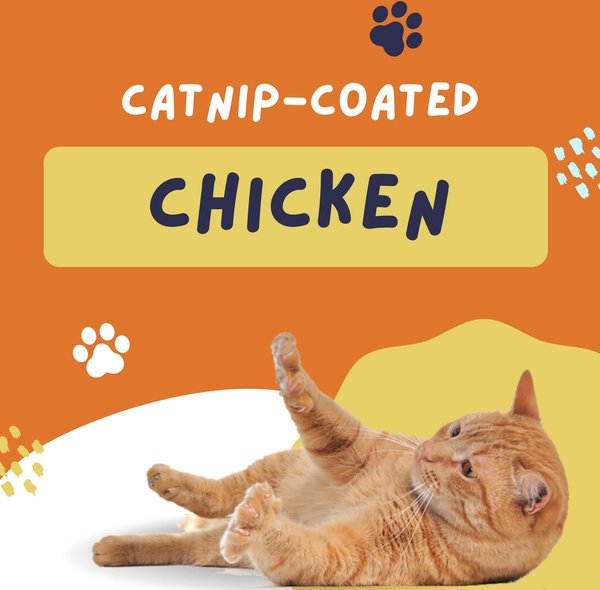 Kitty Kitty Cluck Catnip Coated Chicken Grain-Free Freeze-Dried Cat Treats, 0.75-oz bag
