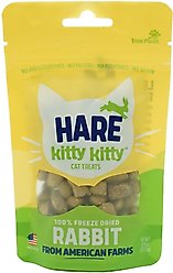 Kitty Kitty Hare Grain-Free Rabbit Freeze-Dried Cat Treats, 0.9-oz bag