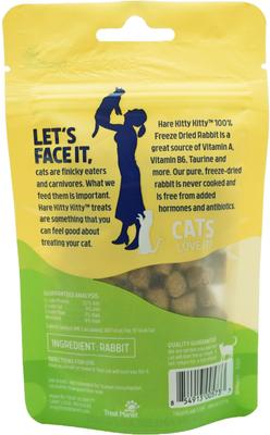 Show full view: Kitty Kitty Hare Grain-Free Rabbit Freeze-Dried Cat Treats, 0.9-oz bag slide 3 of 11