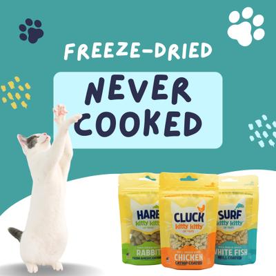 Show full view: Kitty Kitty Surf Krill Coated White Fish Grain-Free Freeze-Dried Cat Treats, 0.6-oz bag slide 4 of 10
