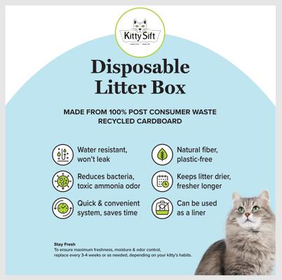 Show full view: Kitty Sift Disposable Cat Litter Box, 6 count, Jumbo slide 7 of 10