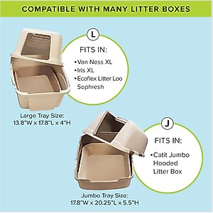 Kitty Sift Disposable Cat Litter Box, 6 count, Large