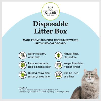 Show full view: Kitty Sift Disposable Cat Litter Box, 6 count, Large slide 8 of 11