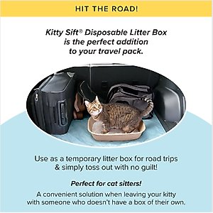 Kitty Sift Disposable Cat Litter Box, 6 count, Large