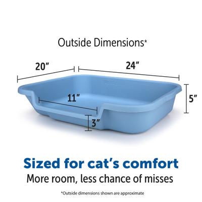 Show full view: KittyGoHere Cat Litter Pan, Large, Blue slide 4 of 6