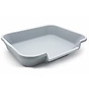 KittyGoHere Cat Litter Pan, Large, Silver