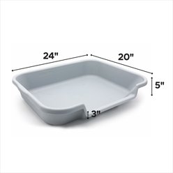 KittyGoHere Cat Litter Pan, Large, Silver slide 2 of 3