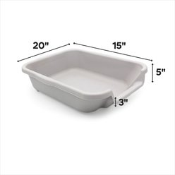 KittyGoHere Cat Litter Pan, Small, Silver slide 2 of 3