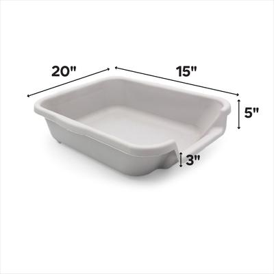 Show full view: KittyGoHere Cat Litter Pan, Small, Silver slide 2 of 4