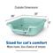 Show in main carousel: KittyGoHere Senior Cat Litter Box, Green, Small slide 4 of 5