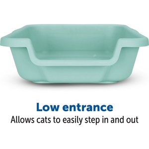KittyGoHere Senior Cat Litter Box, Green, Small