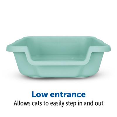 Show full view: KittyGoHere Senior Cat Litter Box, Green, Small slide 2 of 5