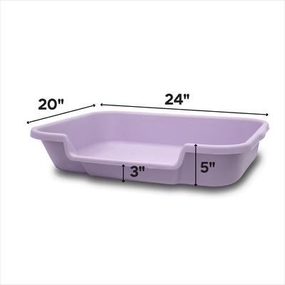 Show full view: KittyGoHere Senior Cat Litter Box, Lavender, Large slide 2 of 3
