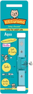 Show full view: Kittyrama Breakaway Adjustable with Bell Cat Collar, Aqua Blue slide 4 of 9