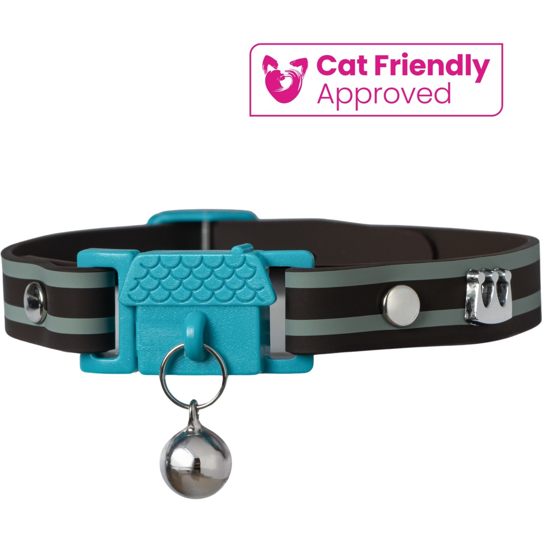 Kittyrama Breakaway Adjustable with Bell Cat Collar, Havana Black