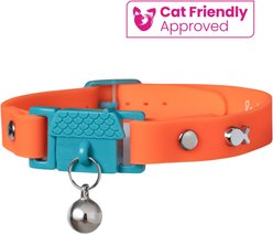 Kittyrama Breakaway Adjustable with Bell Cat Collar, Tangerine Orange
