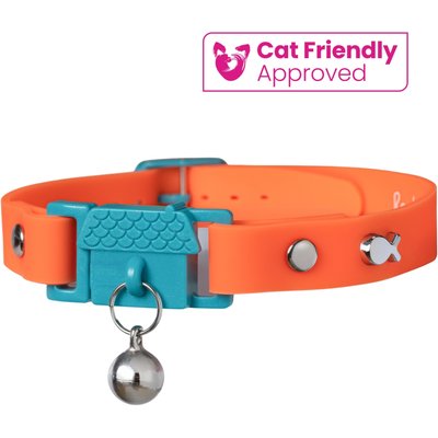 Kittyrama Kittyrama Breakaway Adjustable with Bell Cat Collar, Tangerine Orange