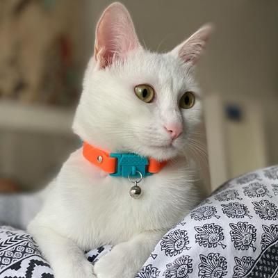 Show full view: Kittyrama Breakaway Adjustable with Bell Cat Collar, Tangerine Orange slide 3 of 9