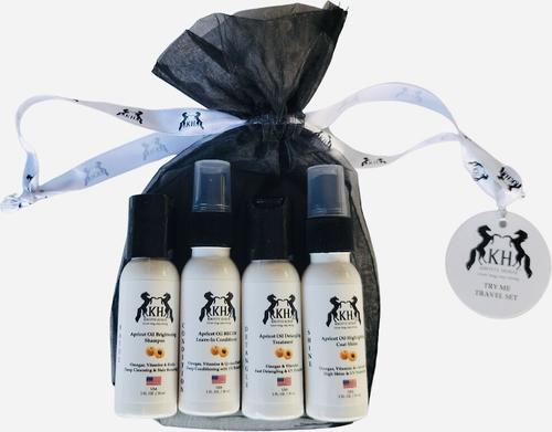 Show full view: Knotty Horse Apricot Oil Horse Travel Set, 1-fl oz bottle, case of 4 slide 1 of 1