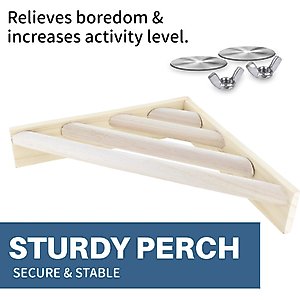 KNUTI Bird Cage Corner Perch Ladder Platform