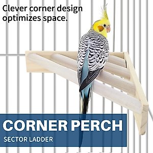 KNUTI Bird Cage Corner Perch Ladder Platform