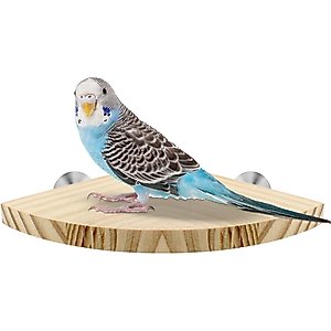KNUTI Bird Cage Corner Perch Platform, Wood, Medium