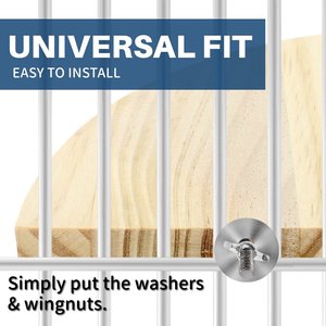 KNUTI Bird Cage Corner Perch Platform, Wood, Medium