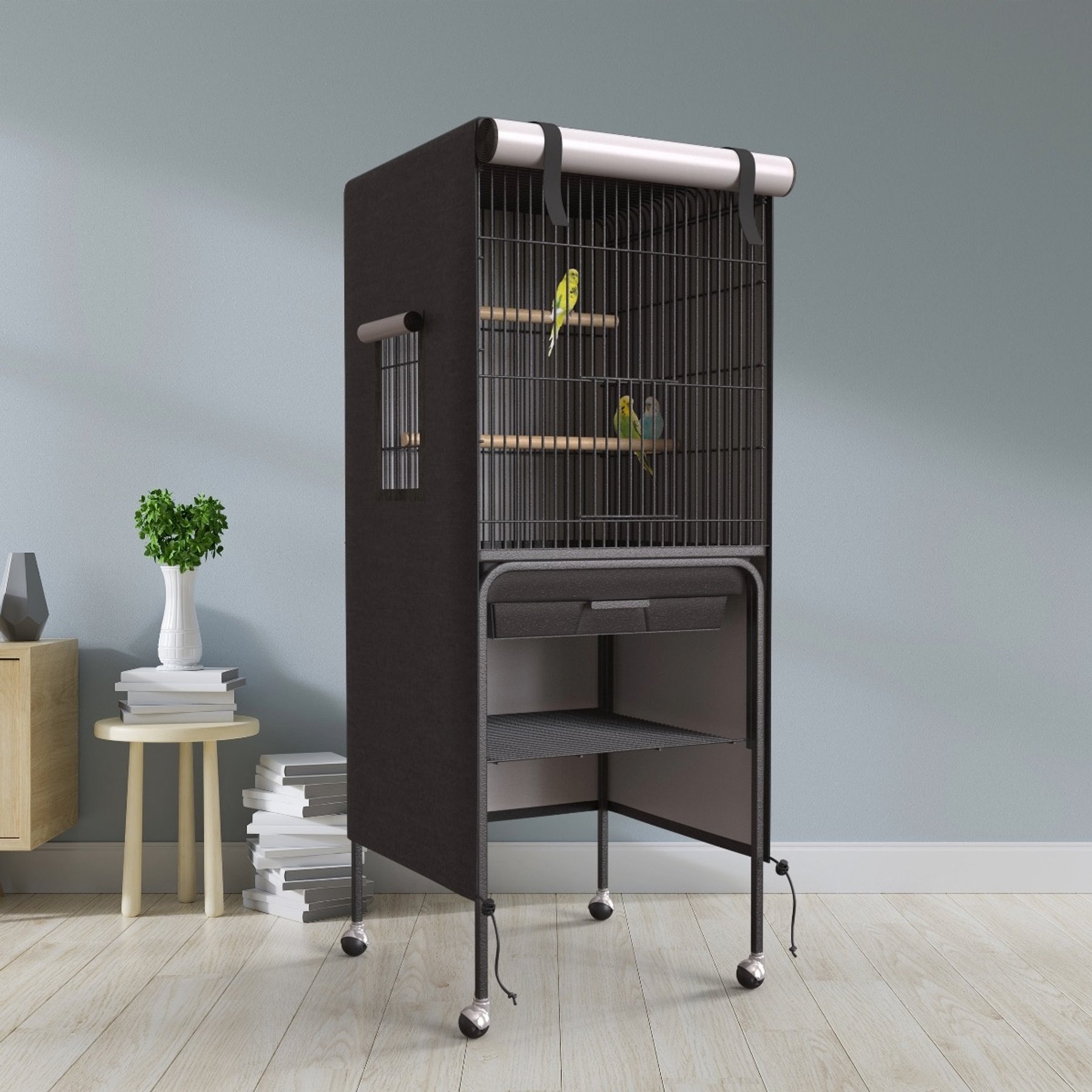 KNUTI Bird Cage Cover, Black, Large