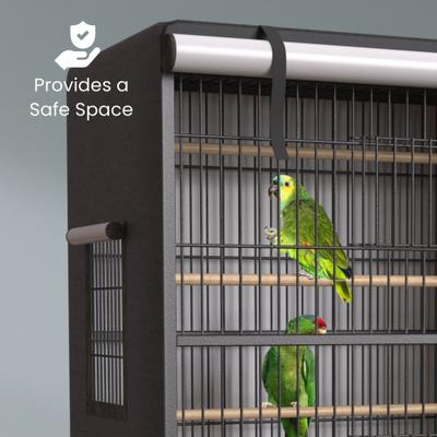 Show full view: KNUTI Bird Cage Cover, Black, Medium slide 5 of 6