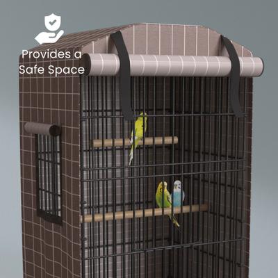 Show full view: KNUTI Bird Cage Cover, Brown, Small slide 5 of 6