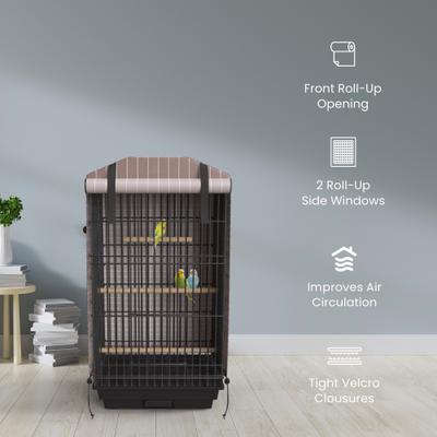 Show full view: KNUTI Bird Cage Cover, Brown, Small slide 3 of 6