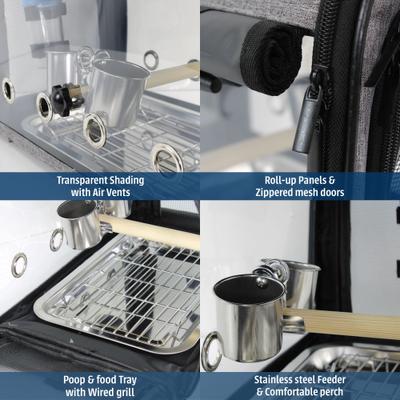 Show full view: KNUTI Bird Travel Carrier, Gray slide 6 of 8