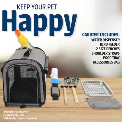 Show full view: KNUTI Bird Travel Carrier, Gray slide 4 of 8